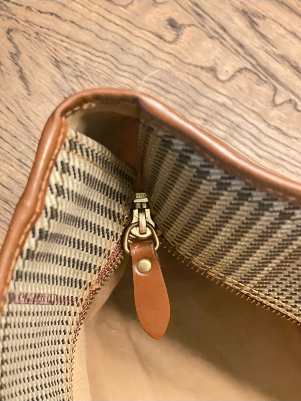 Polo by Ralph Lauren Brown Leather-Trim Houndstooth Tote - Picture 10 of 14